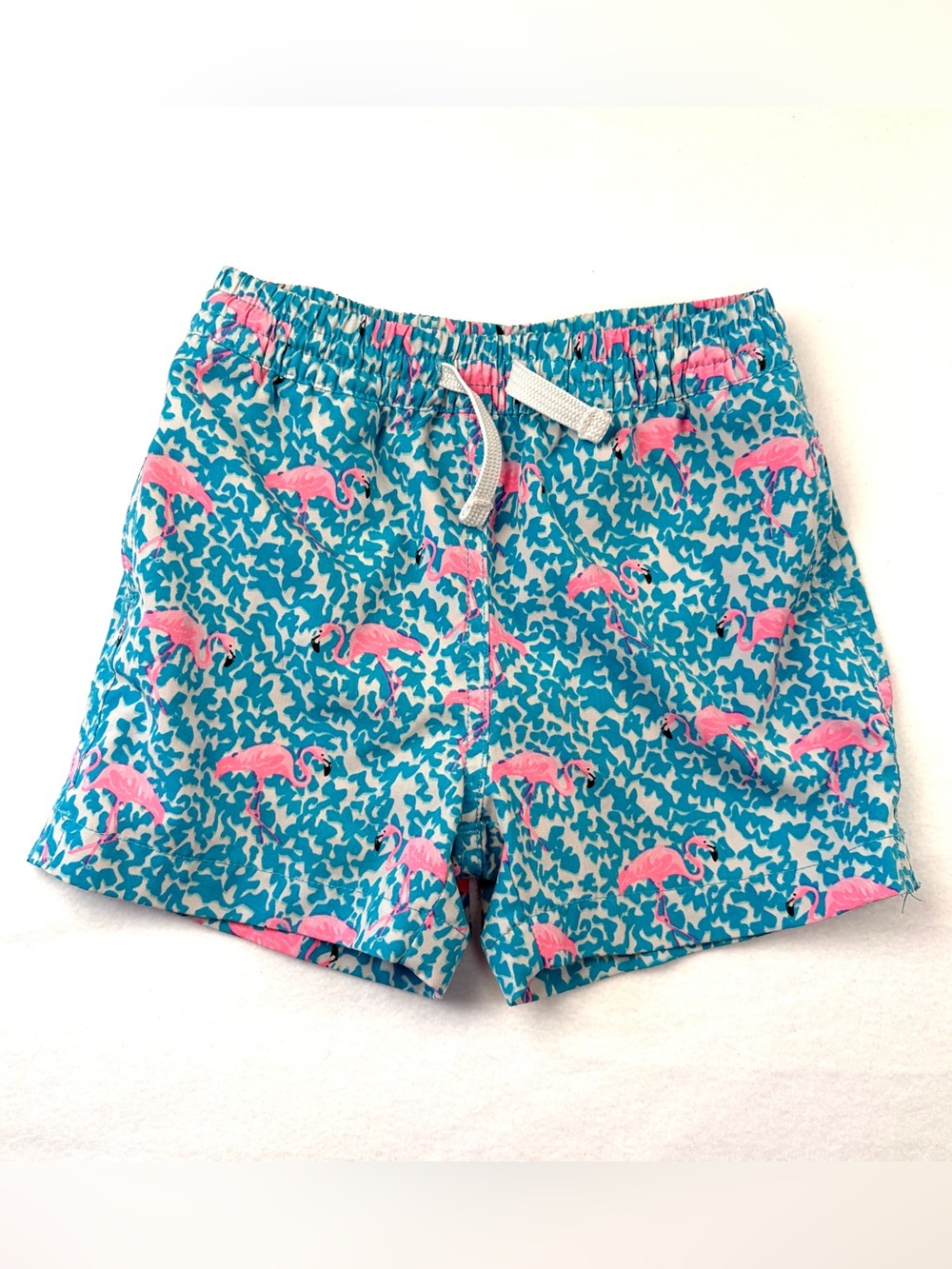 Chubbies Boys 5T Flamingo Neon Blue and Pink Toddler Swim Trunk